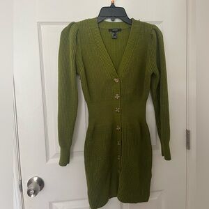 Forever 21 - green olive sweater dress | Size Small